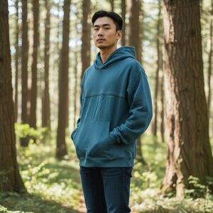 tentree Men's Blue Hoodie xl with logo #casual